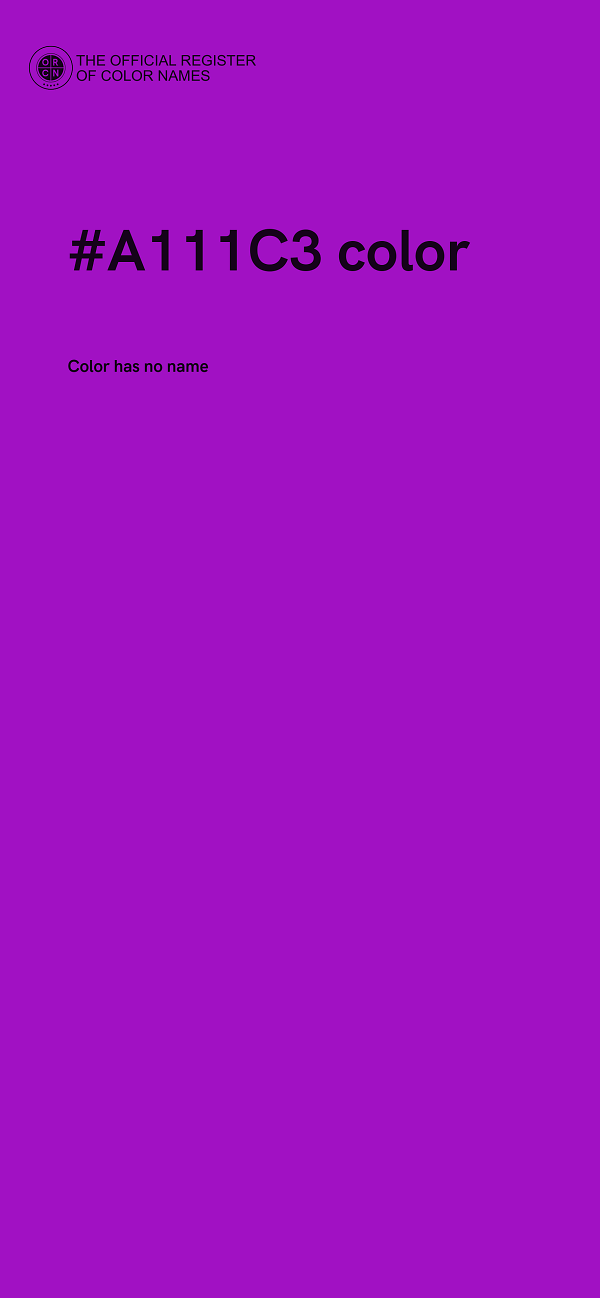 #A111C3 color image