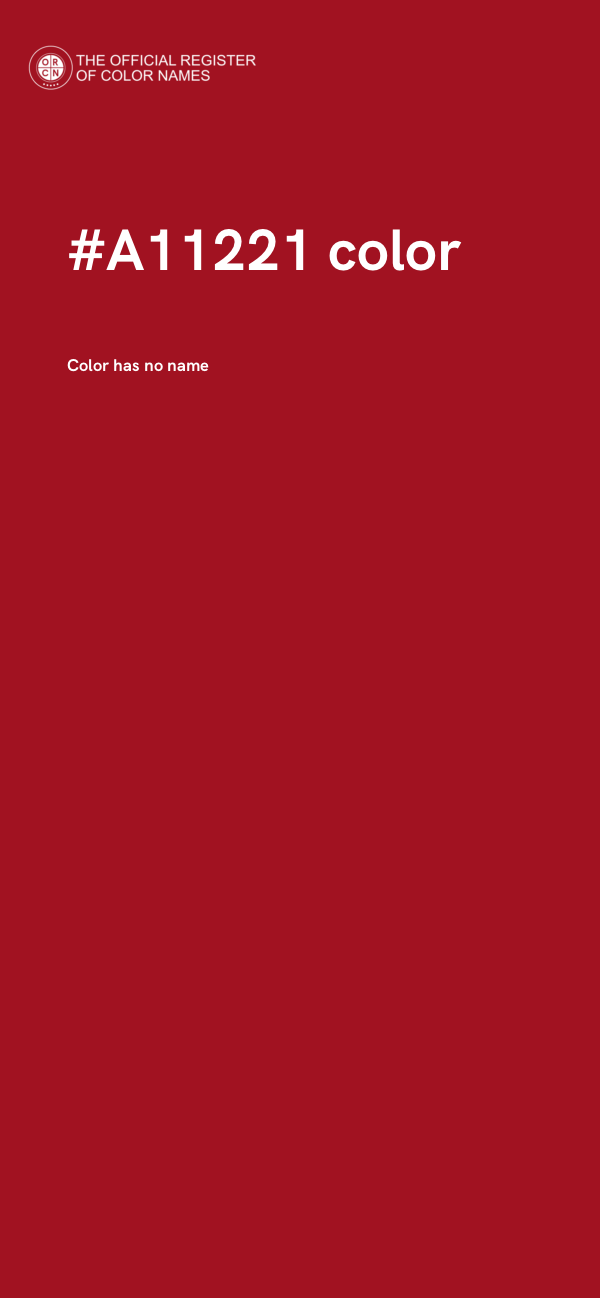 #A11221 color image