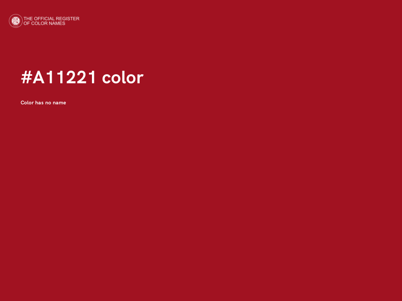 #A11221 color image