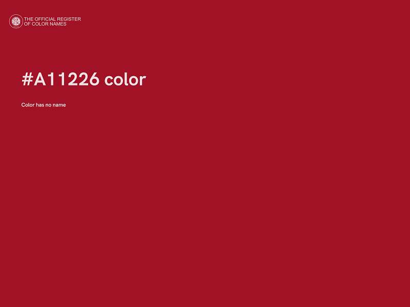 #A11226 color image