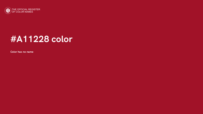 #A11228 color image
