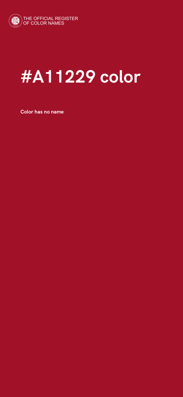 #A11229 color image