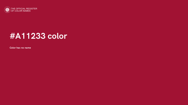 #A11233 color image