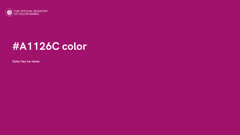#A1126C color image