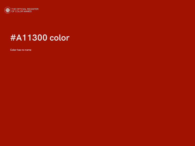 #A11300 color image