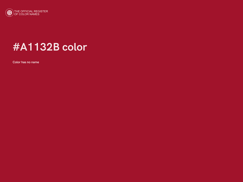 #A1132B color image