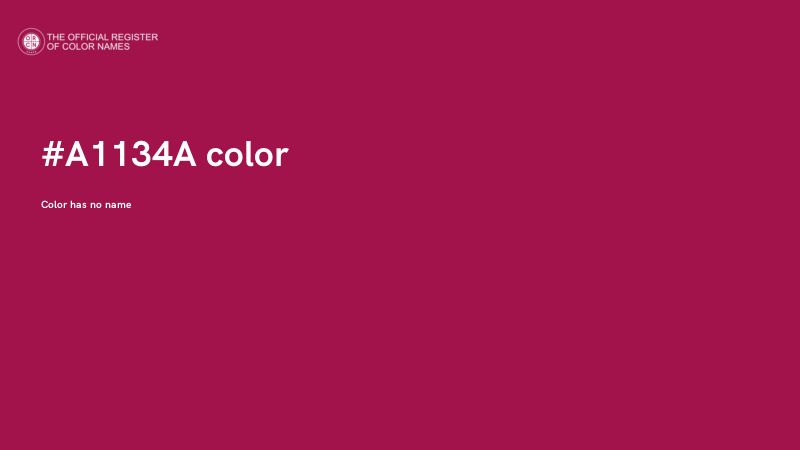 #A1134A color image