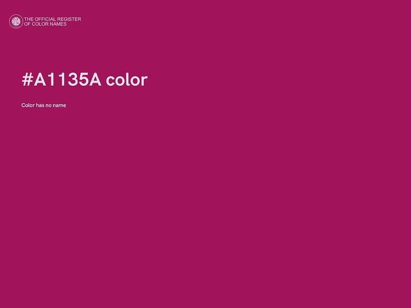 #A1135A color image