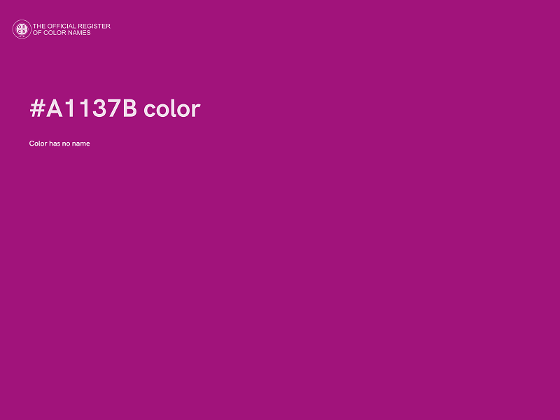 #A1137B color image