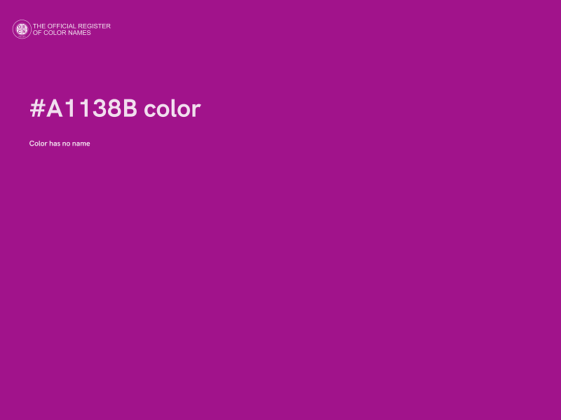 #A1138B color image