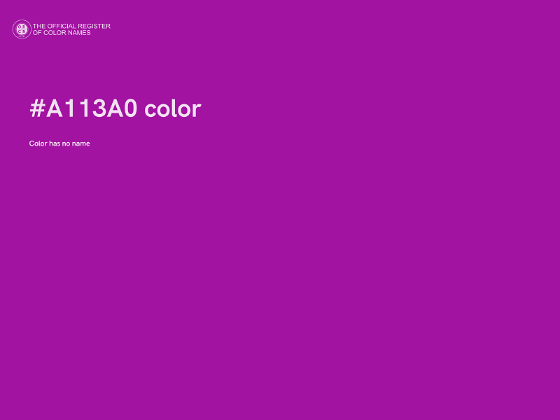 #A113A0 color image