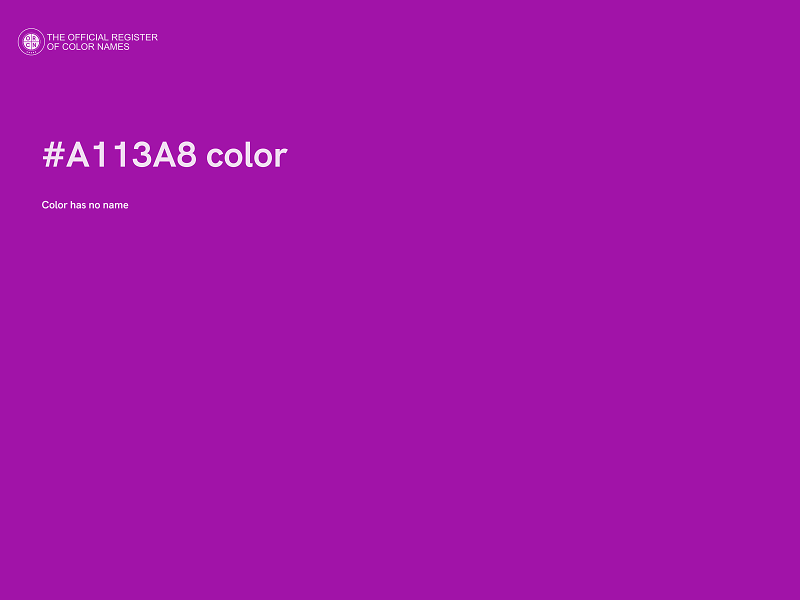 #A113A8 color image