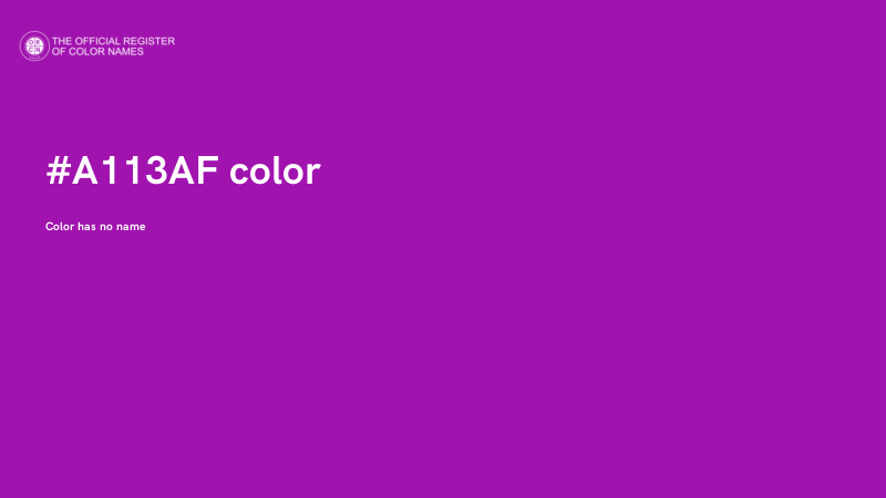 #A113AF color image