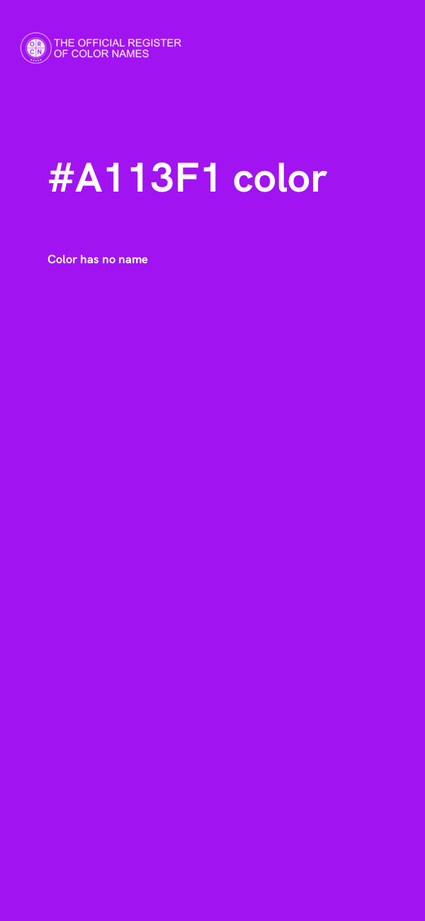 #A113F1 color image