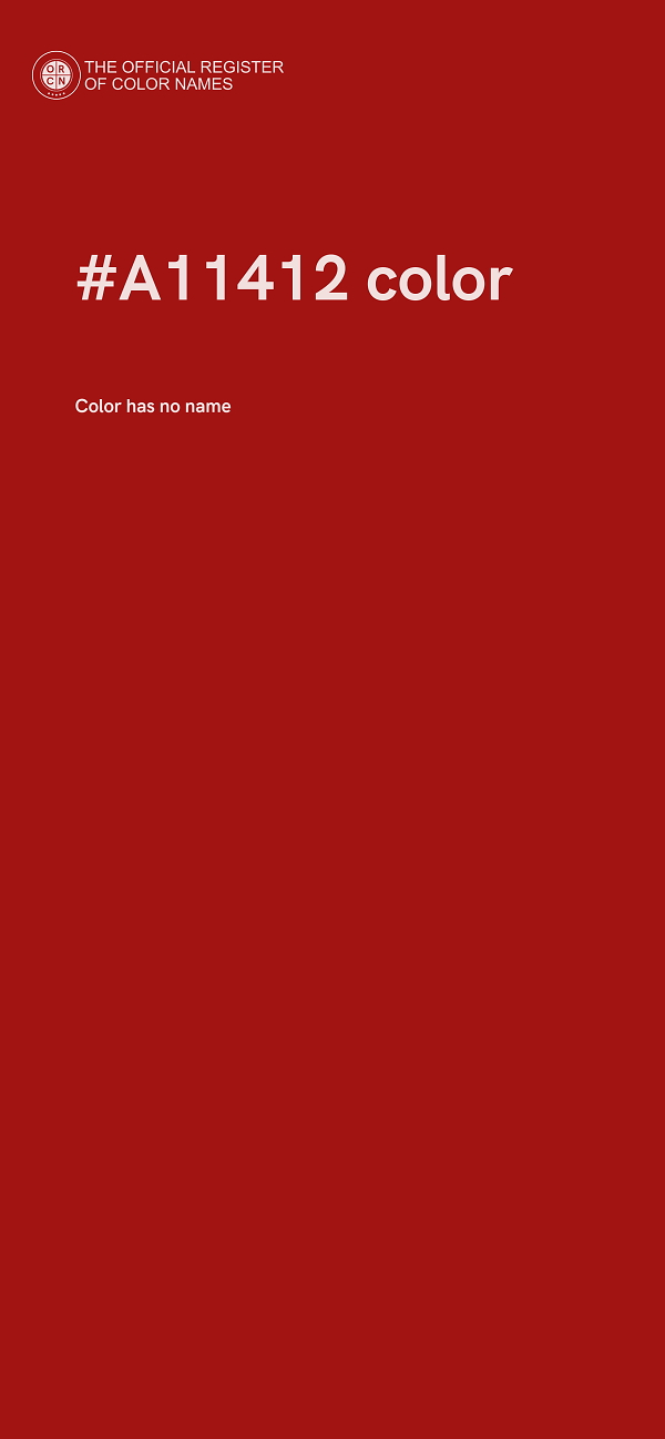 #A11412 color image