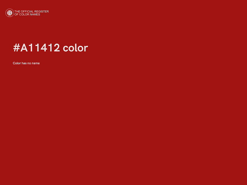 #A11412 color image
