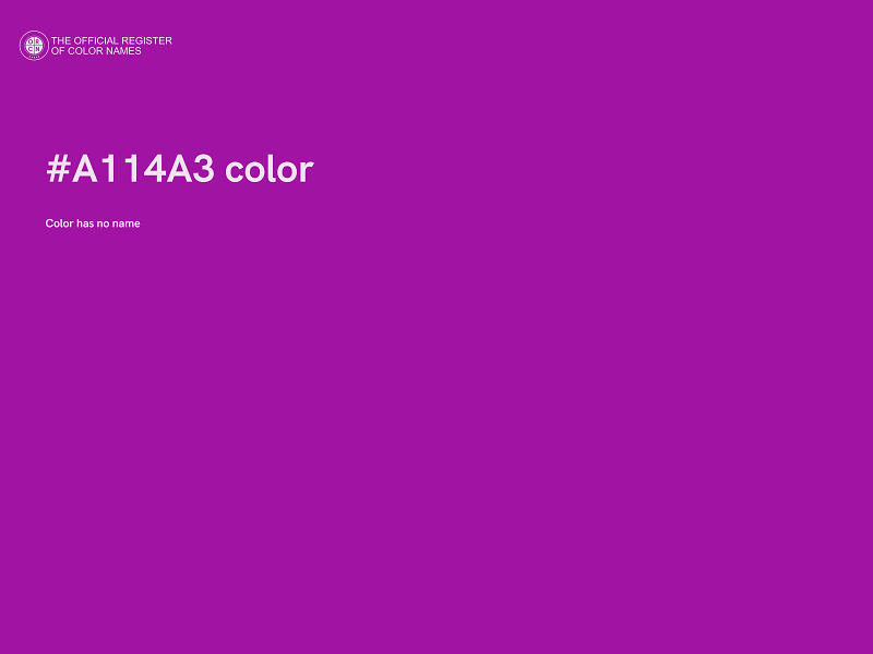 #A114A3 color image