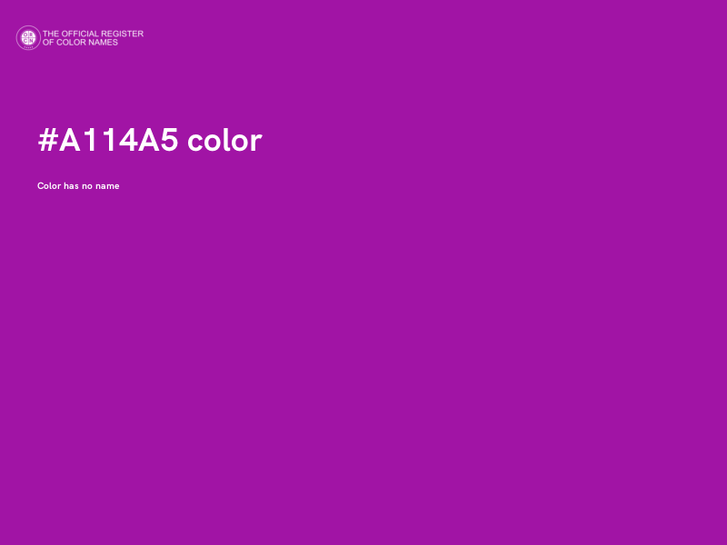#A114A5 color image