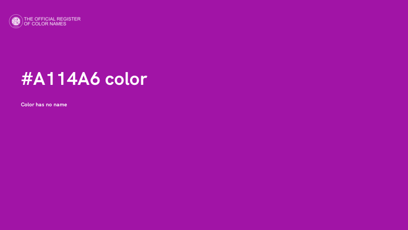#A114A6 color image