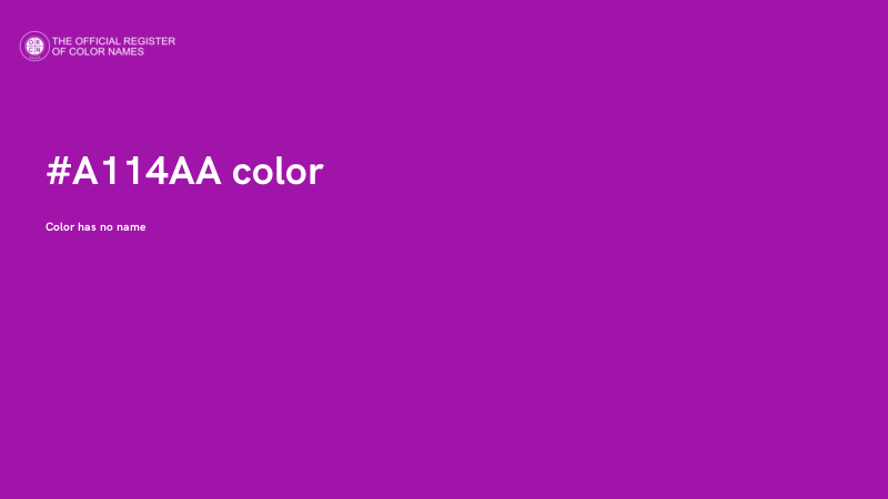 #A114AA color image