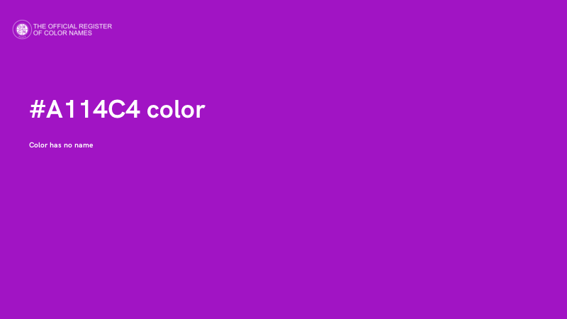 #A114C4 color image
