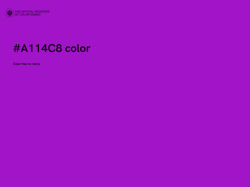 #A114C8 color image