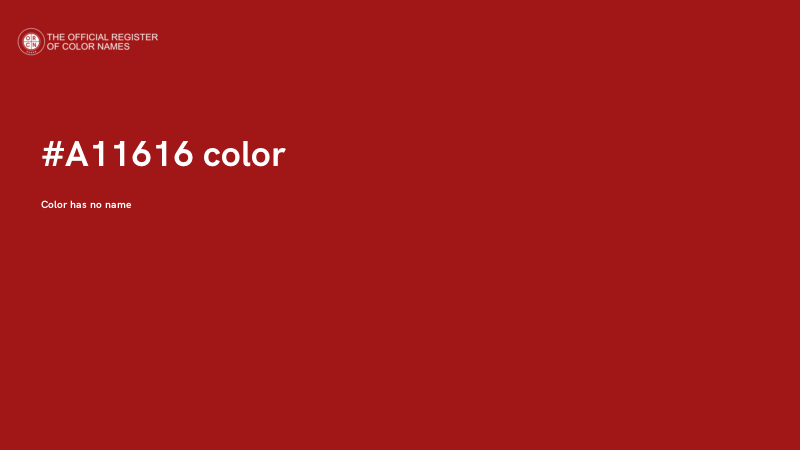 #A11616 color image