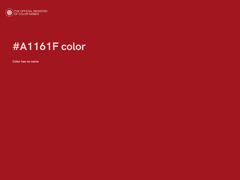 #A1161F color image