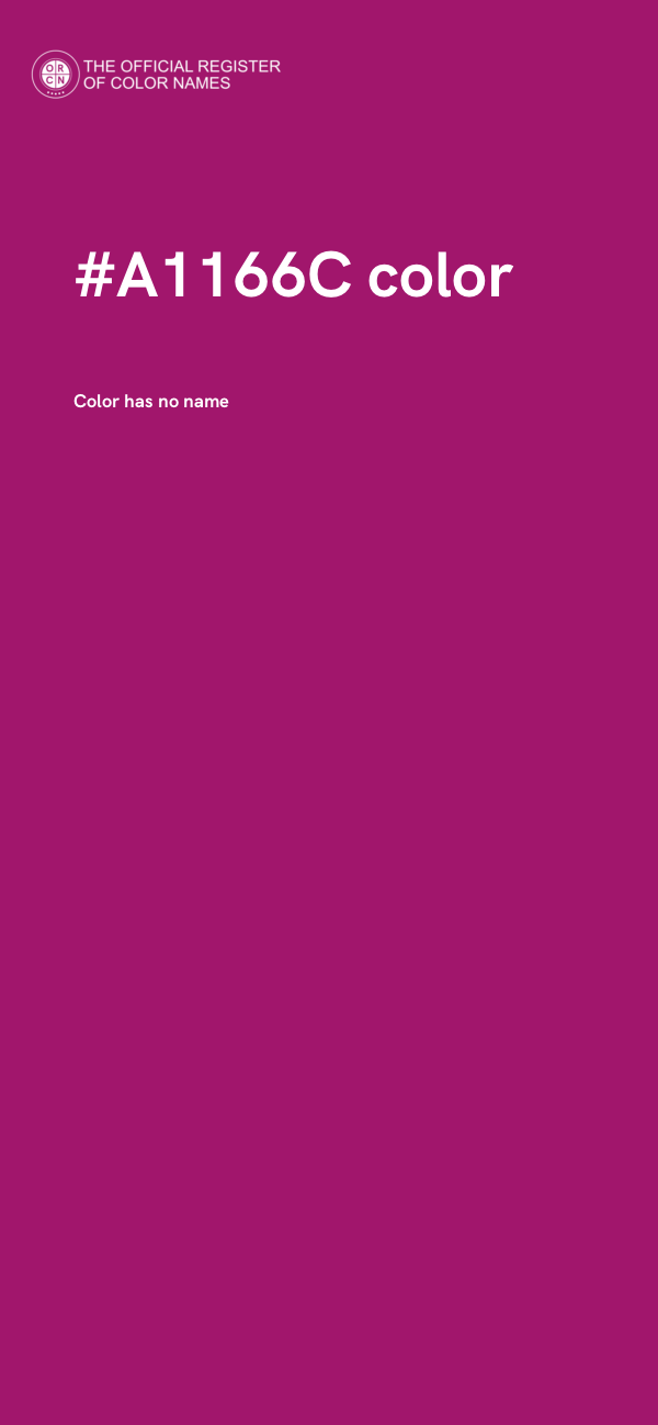 #A1166C color image