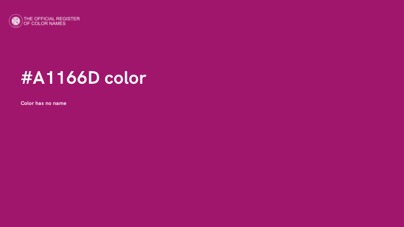 #A1166D color image