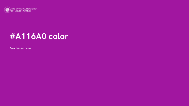 #A116A0 color image