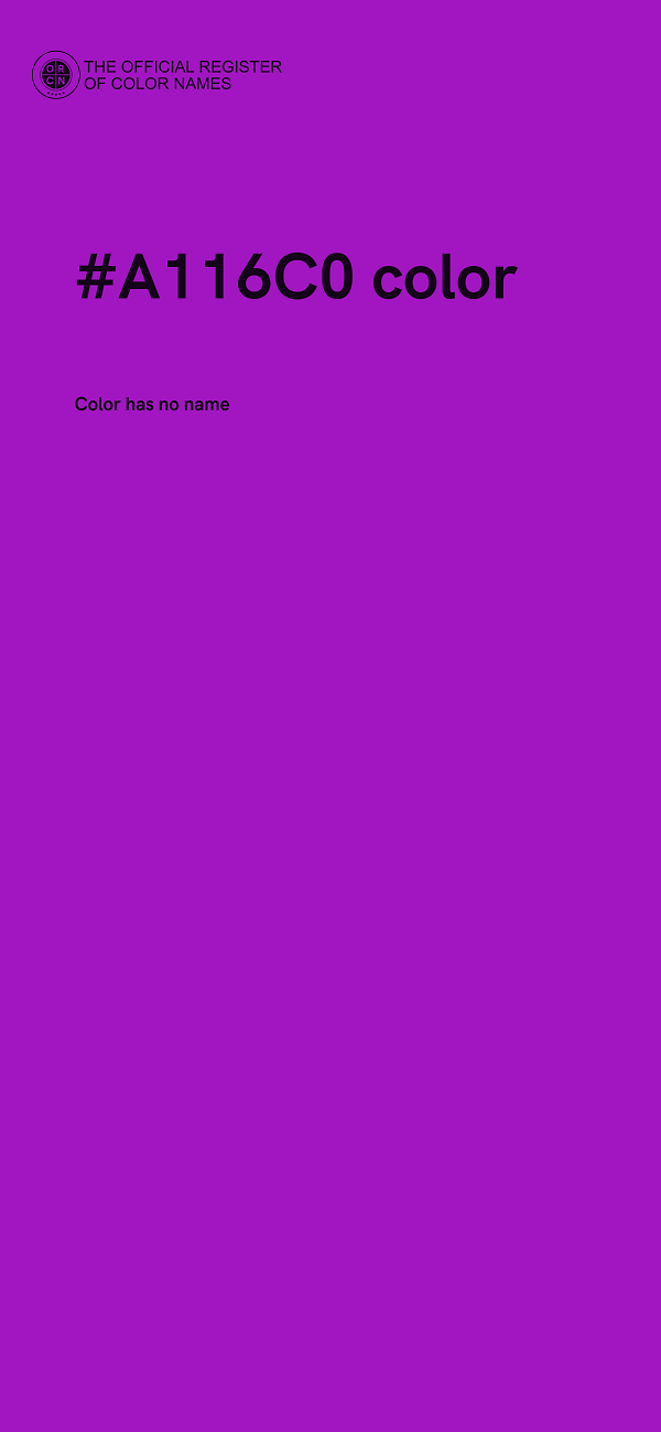#A116C0 color image