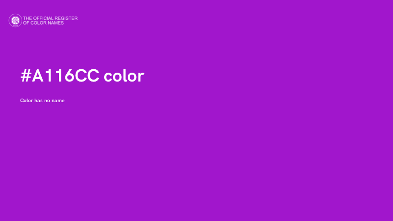#A116CC color image