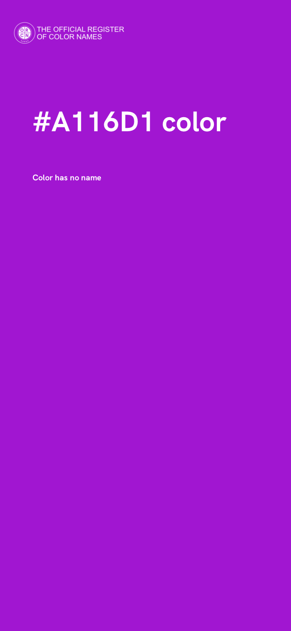#A116D1 color image