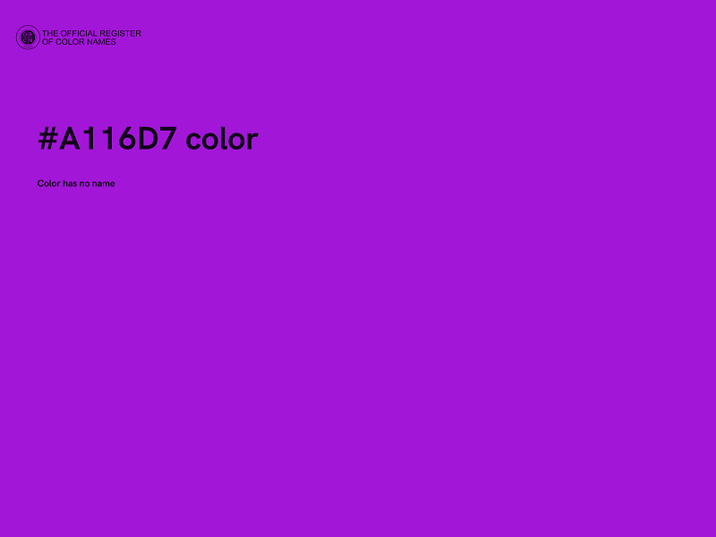 #A116D7 color image