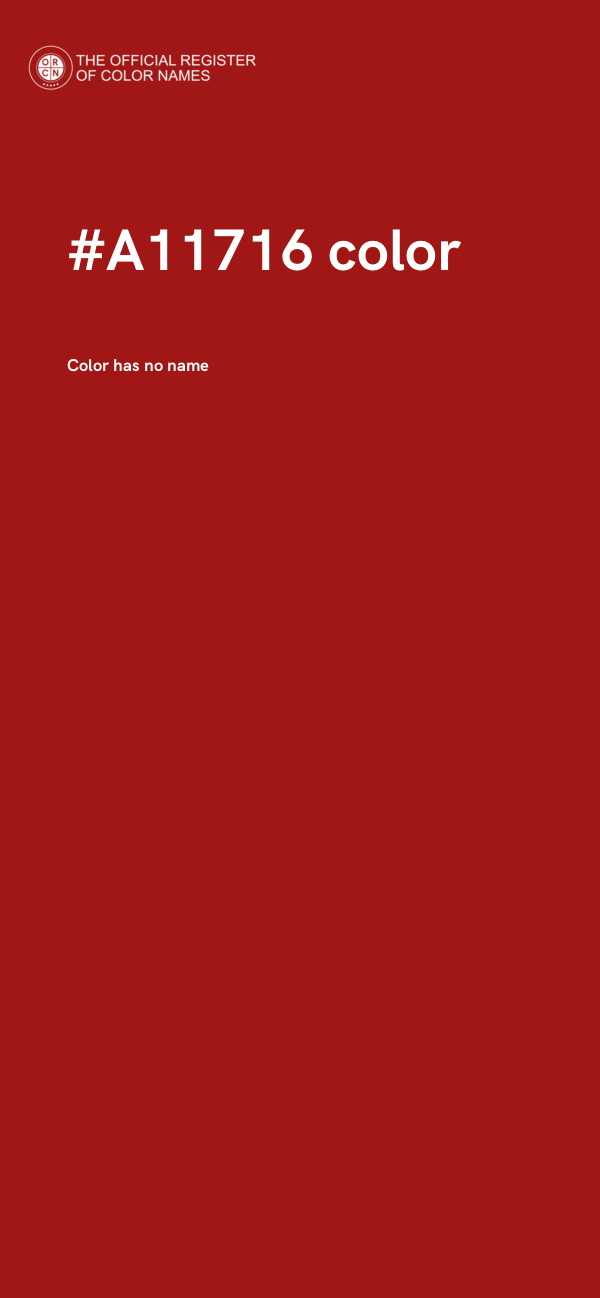 #A11716 color image