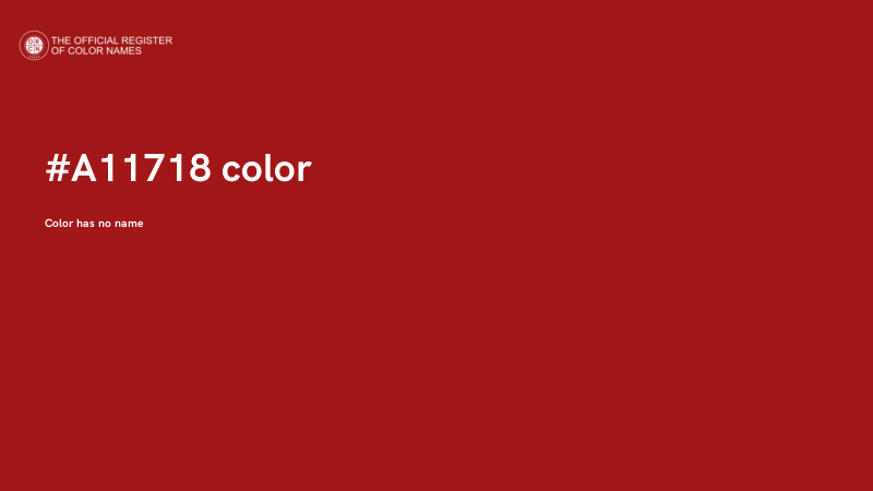 #A11718 color image