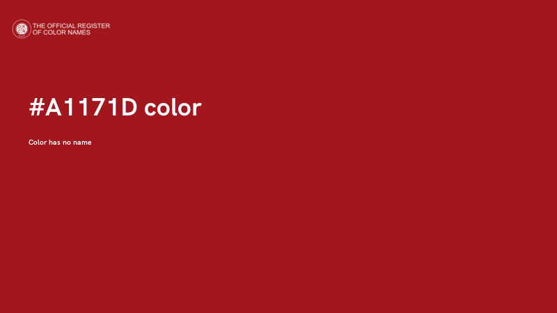 #A1171D color image