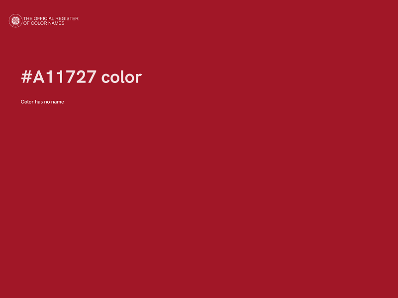 #A11727 color image