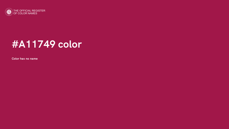 #A11749 color image