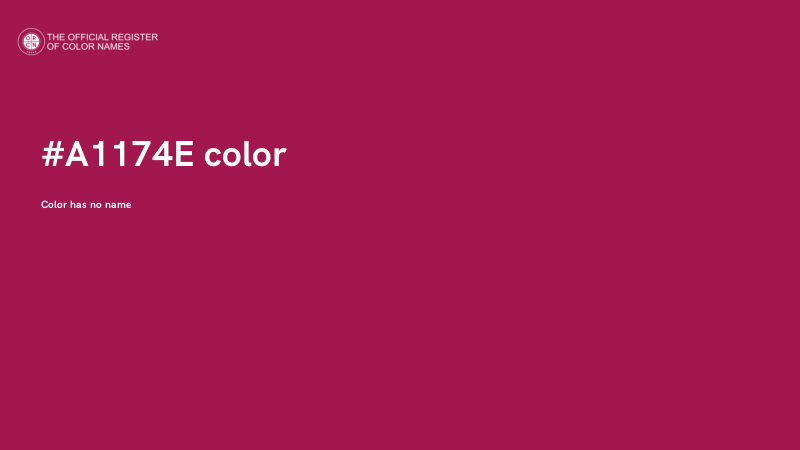#A1174E color image