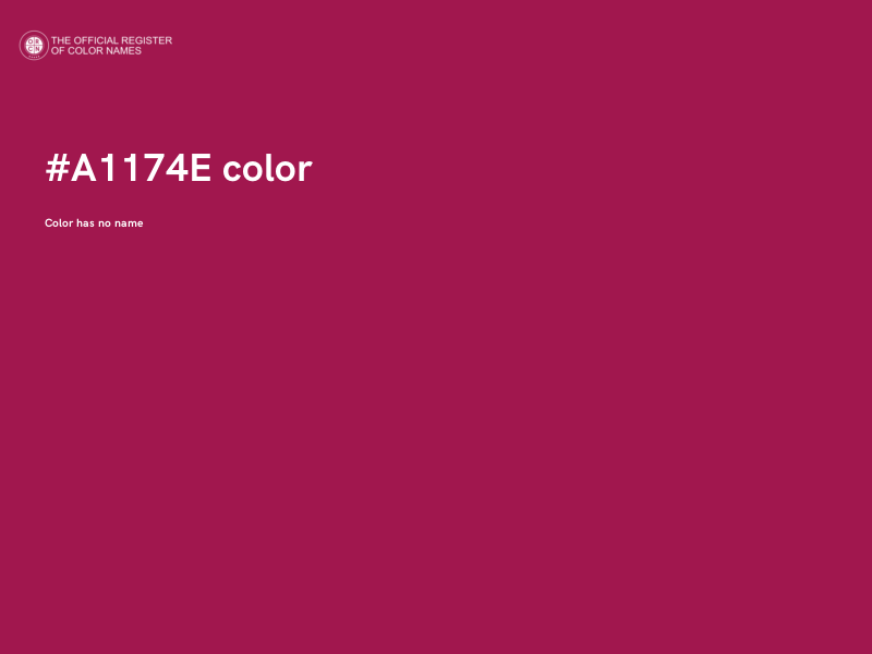 #A1174E color image