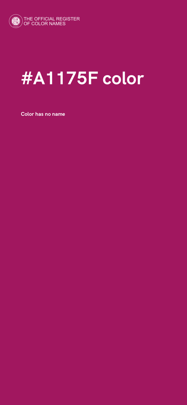 #A1175F color image