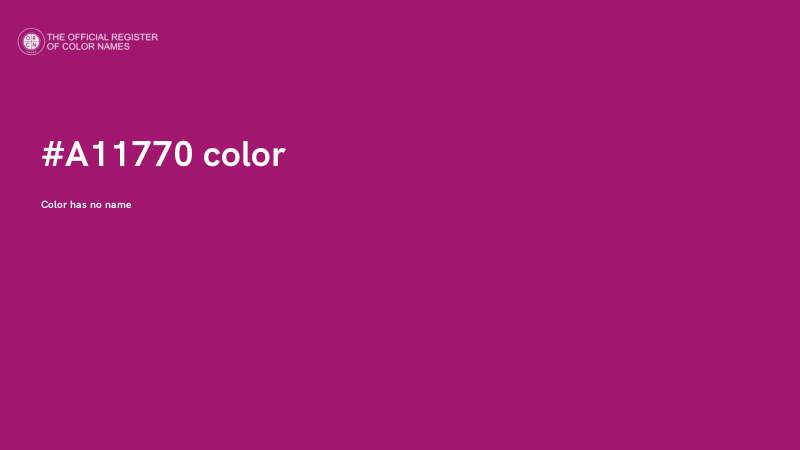 #A11770 color image