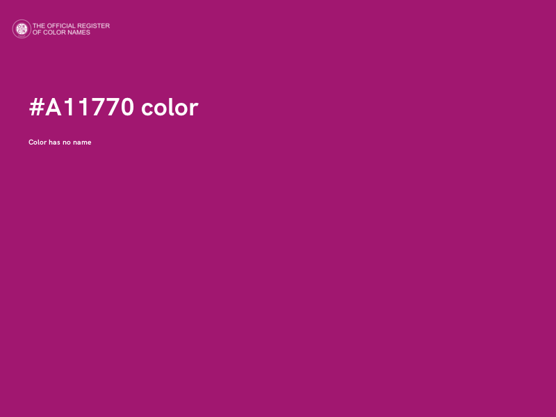 #A11770 color image