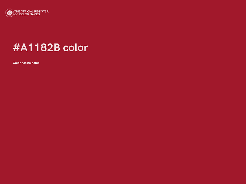 #A1182B color image