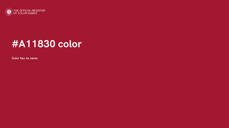 #A11830 color image
