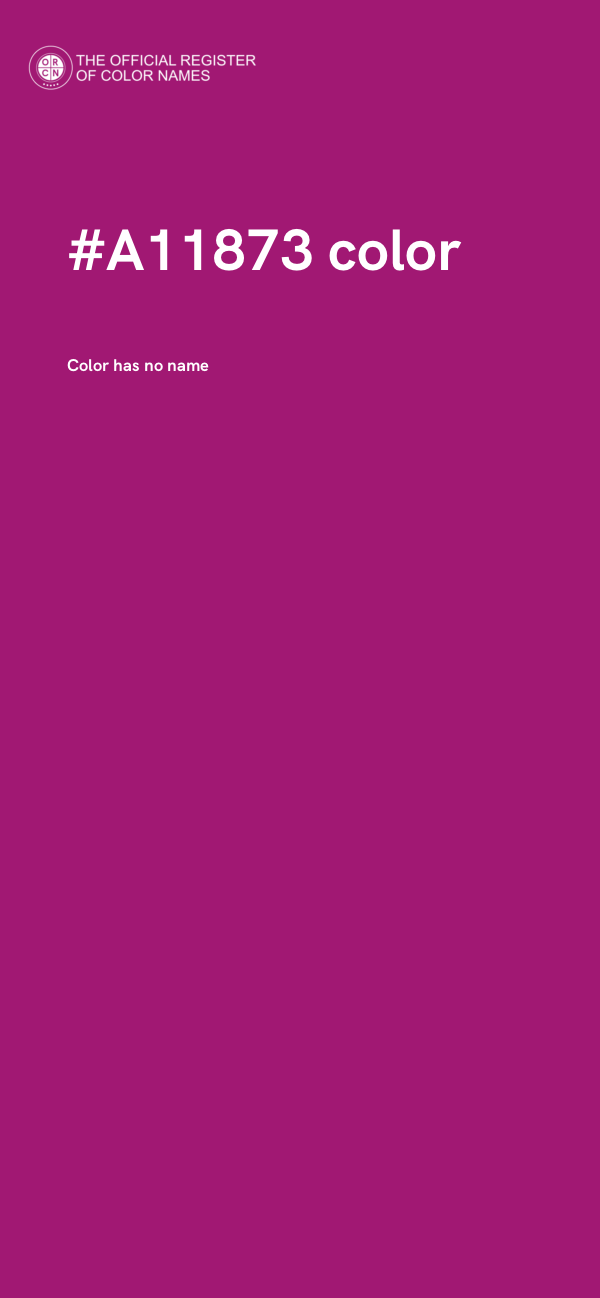 #A11873 color image