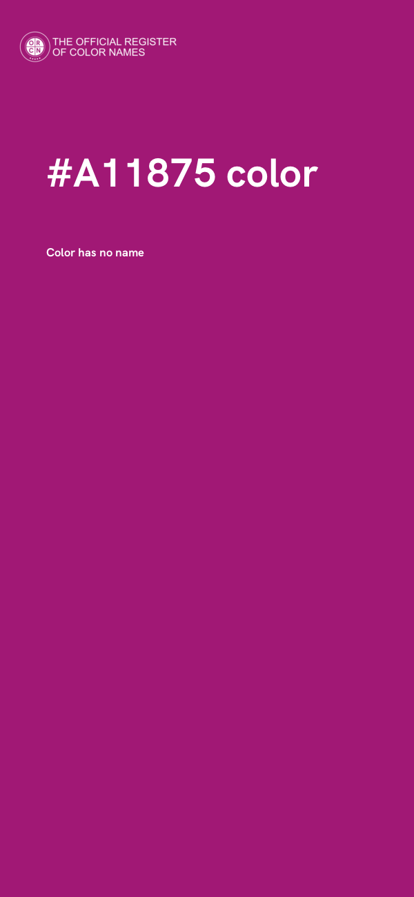 #A11875 color image