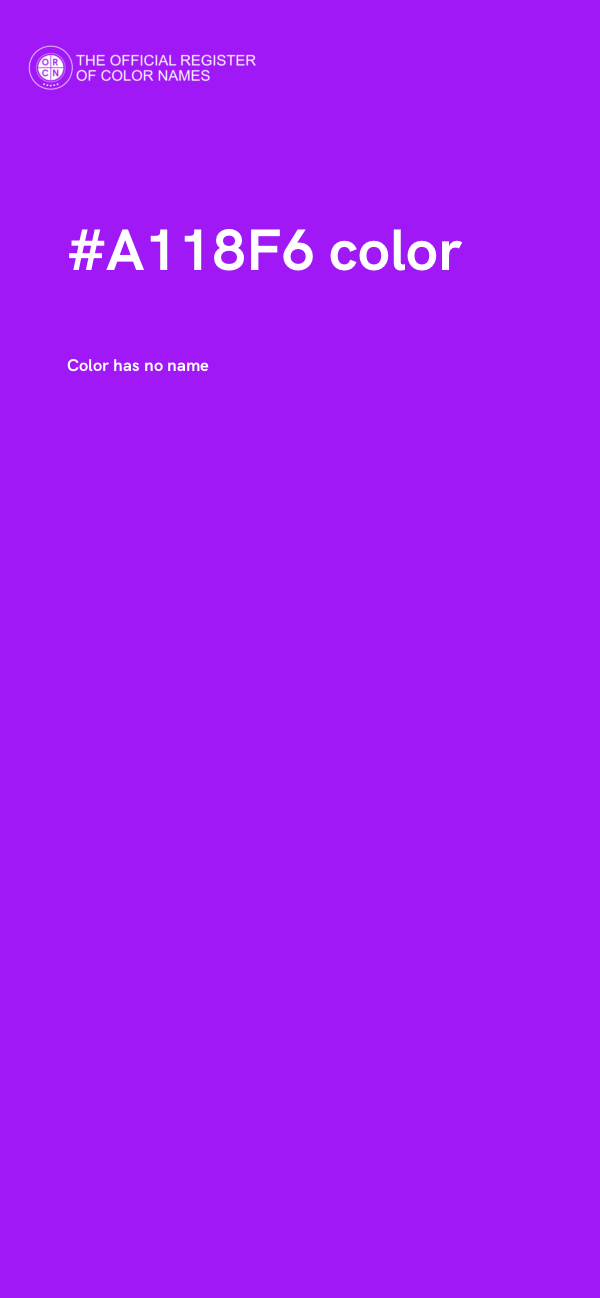 #A118F6 color image